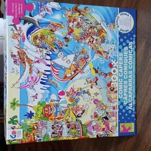 300 Large Piece Puzzle Beach Comic Capers Series 1 Complete
